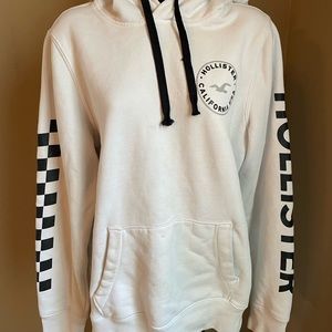 Mens White hollister hoodie